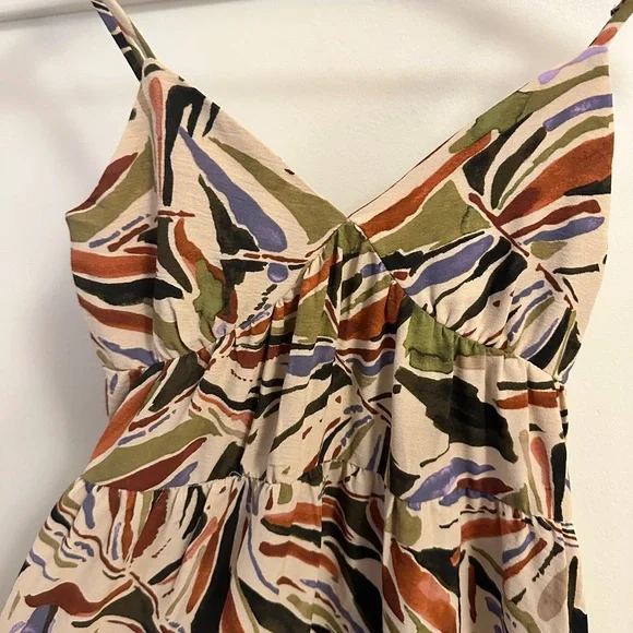 Multicolor Abstract Print Maxi Dress - Picture 3 of 5